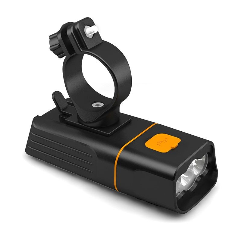 3T6 Bicycle Light USB Charging MTB Cycling Front Lamp Bike Handlebar Headlight Lantern Built-in 18650 Batteries Safety Night Riding Accessories ﻿